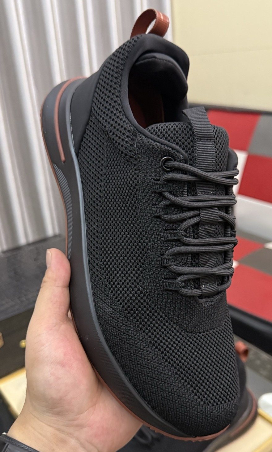 Mesh Lace-Up Low-Top Sneakers